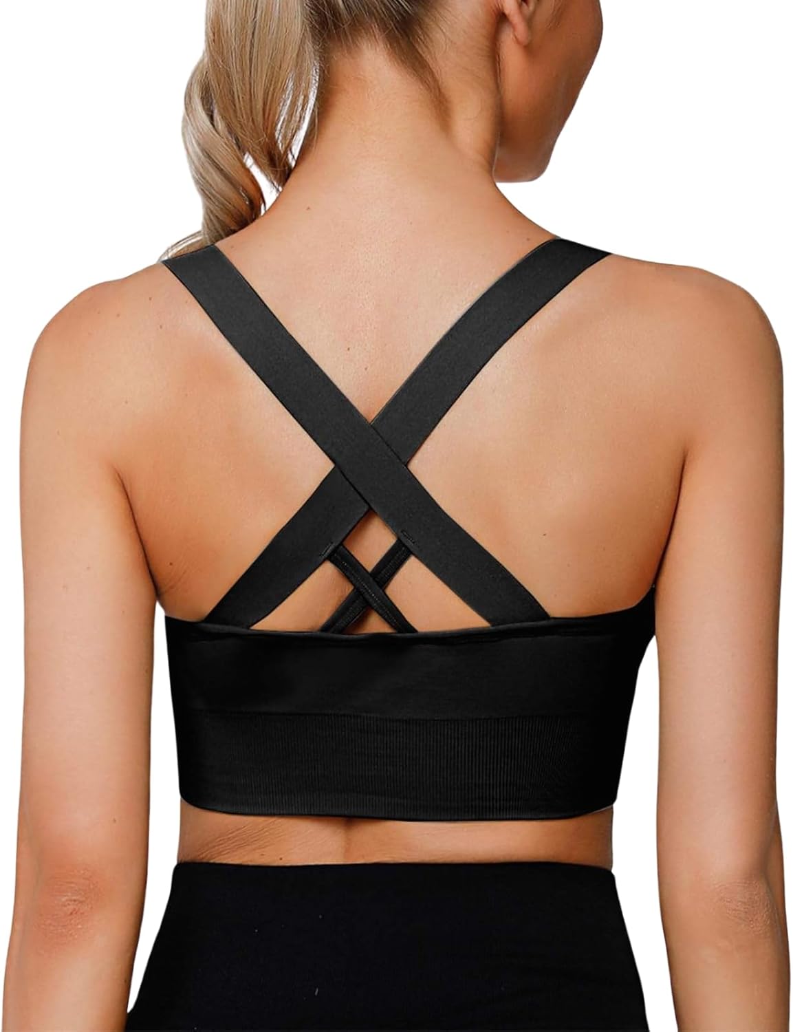 Supportive Sports Bras for Women High Impact, Women Sports Bra Cross Back Strappy, Women's Padded Sports Bras