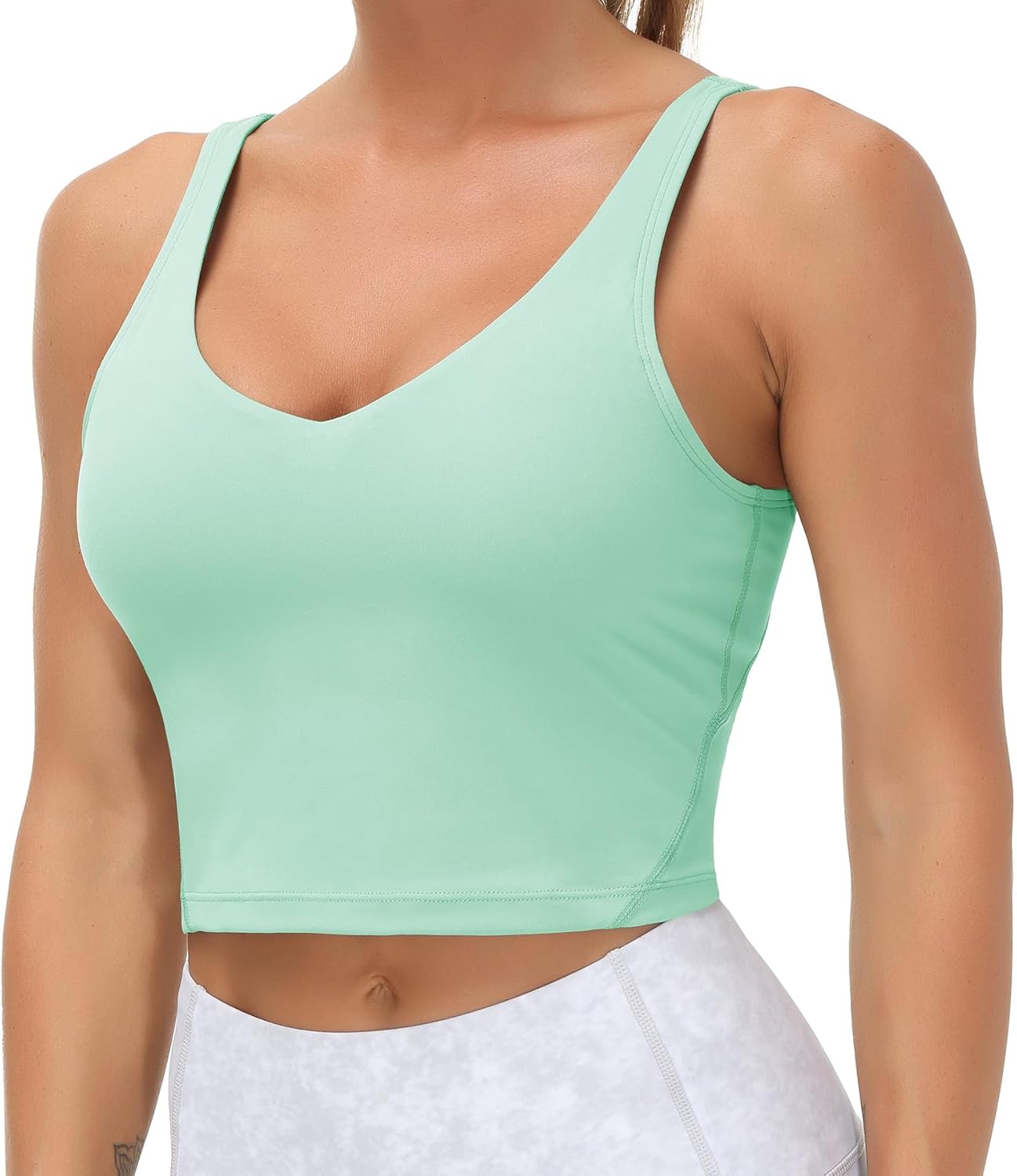 Womens' Sports Bra Longline Wirefree Padded with Medium Support